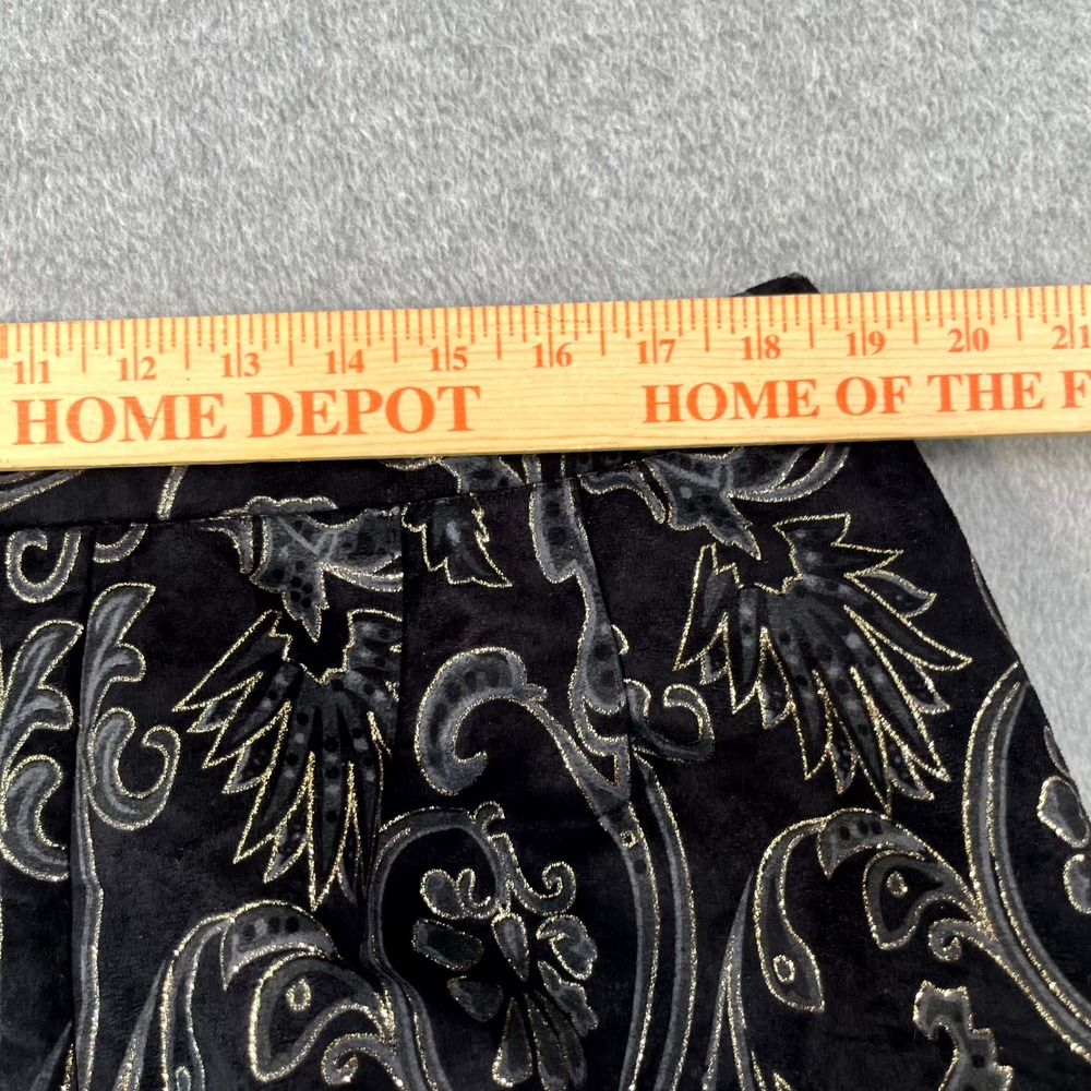 Grace Ephesians 2:8 Straight & Pencil Skirt Womens 18 Black Floral Lined Pleated - Picture 3 of 6